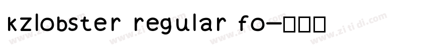 kzlobster regular fo字体转换